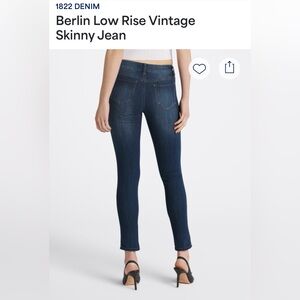 Berlin low rise vintage skinny jean. Size 6, inseam 27. Color: Indigo
